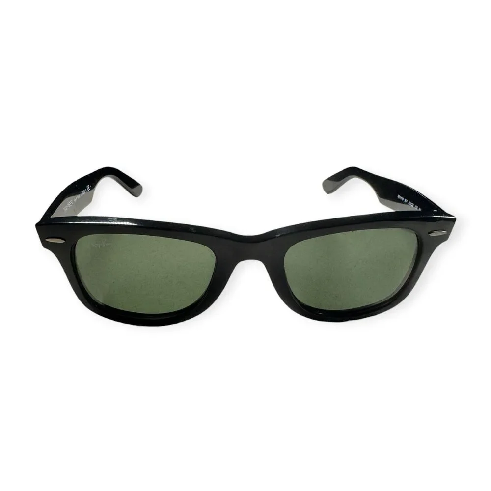 Ray-Ban RB2140 Sunglasses Wayfarer Black Green G15 Unisex Summer w/ Case & Box